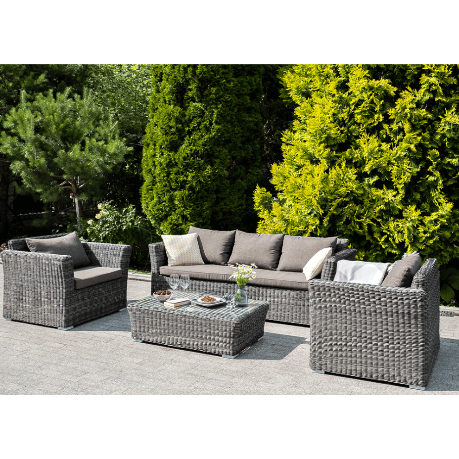 КАПУЧИНО, плетеный журнальный столик (графит)