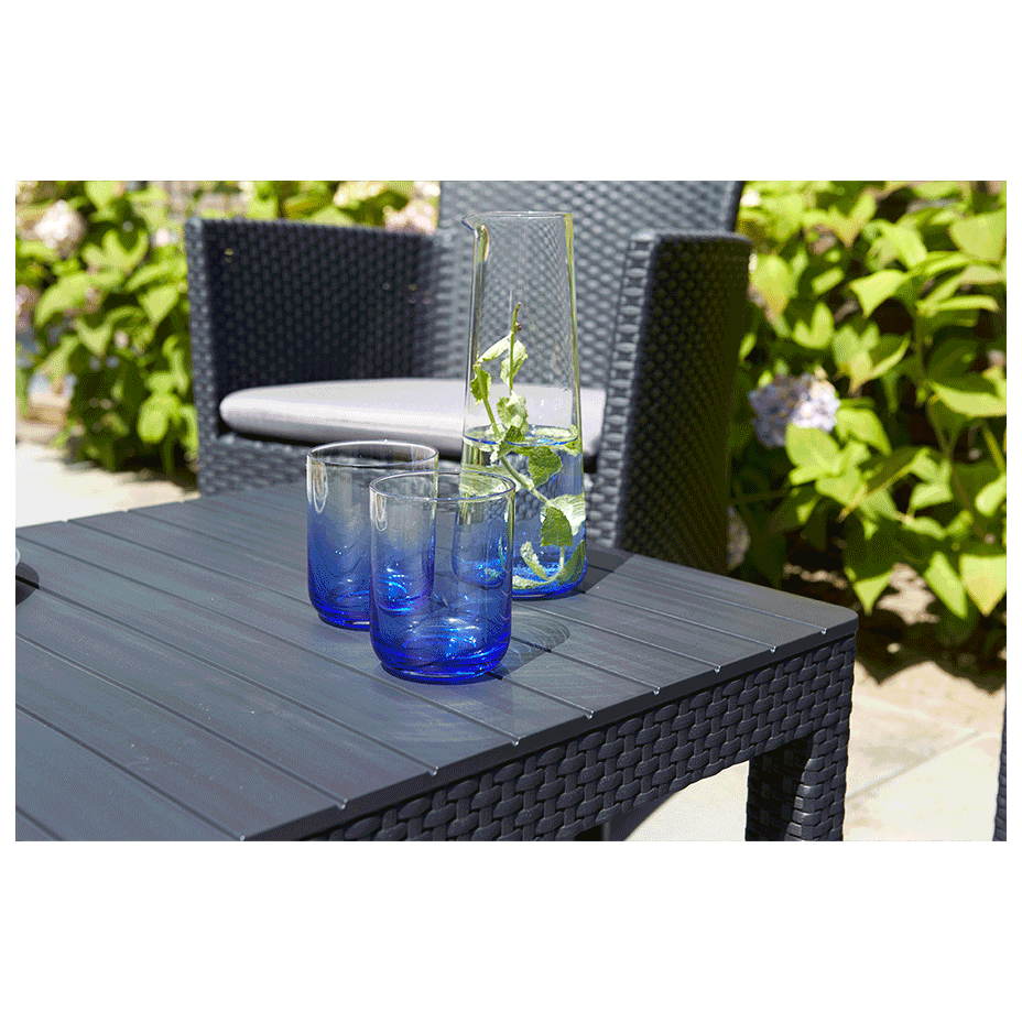 LYON TABLE RATTAN, раскладной стол (графит)