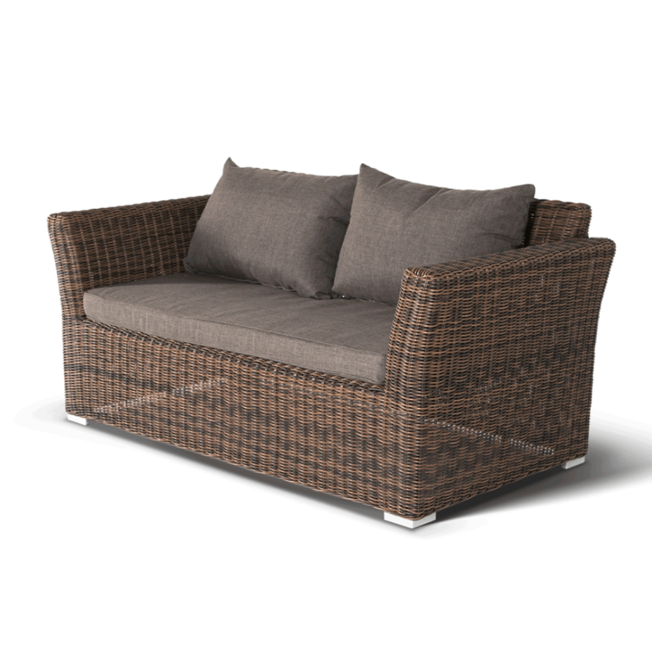 КАПУЧИНО, плетеный диван двухместный (коричневый)