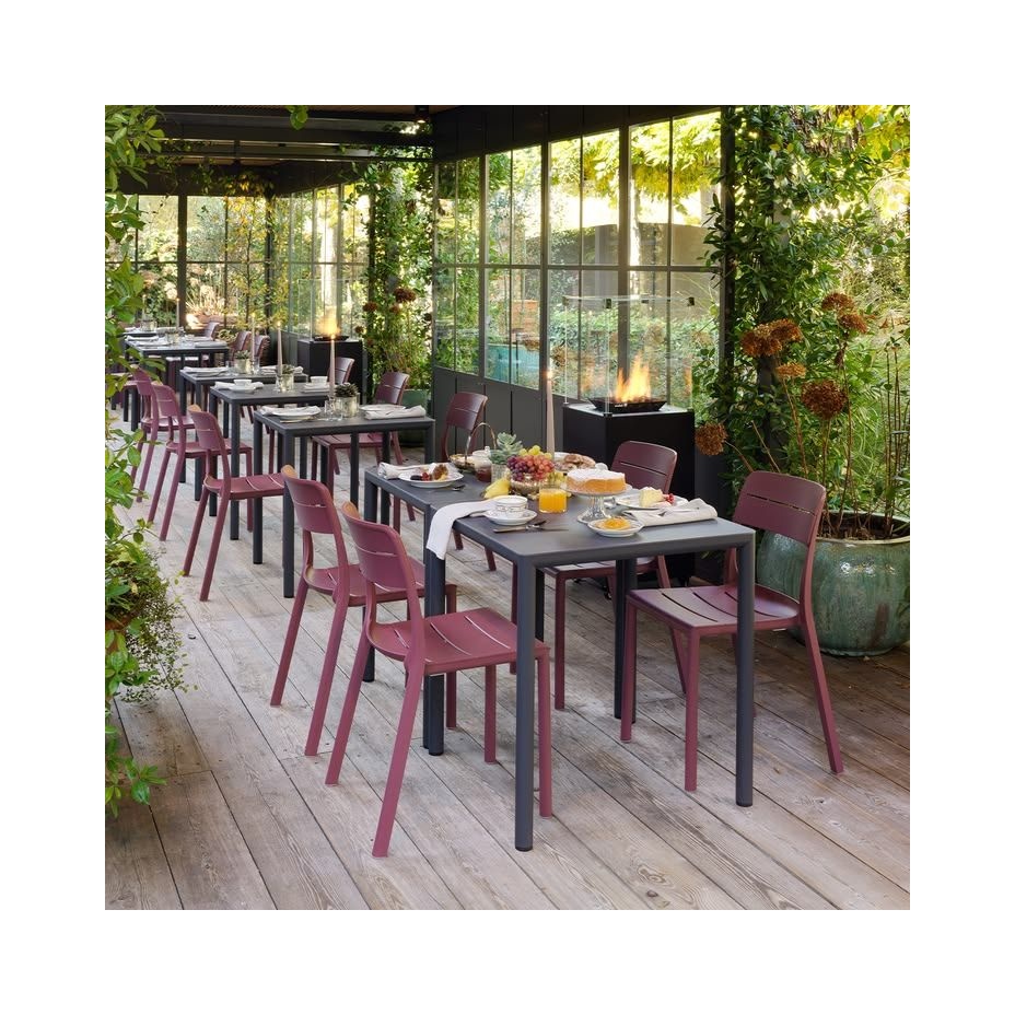 CASSIA BISTROT, стул обеденный пластиковый (borgogna/бургунди)