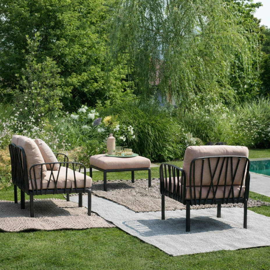 KOMODO POLTRONA, лаунж-кресло (tortota/тортора, подушка текстиль розовый)