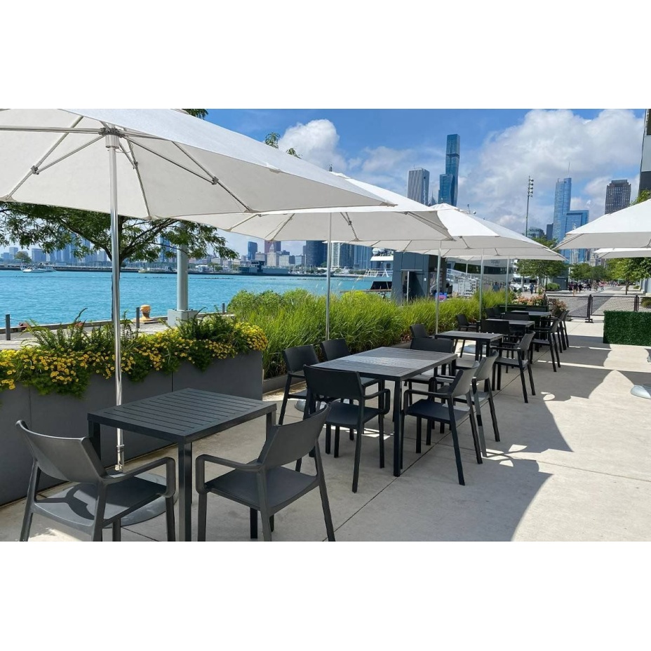 Cube, стол пластиковый обеденный 120x70 см (antracite/антрацит)